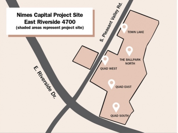 A map of Riverside in Austin.