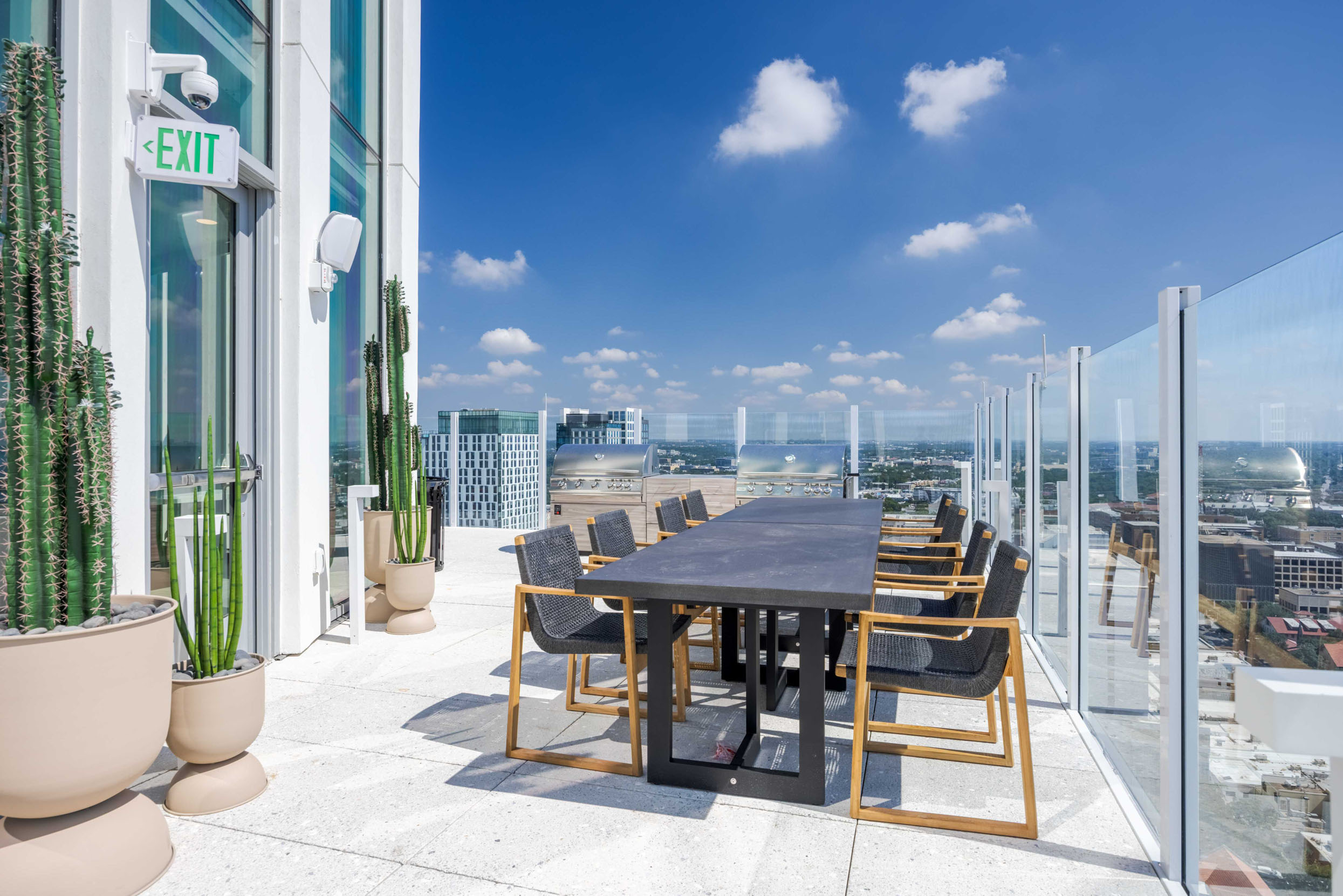 Grill and outdoor seating