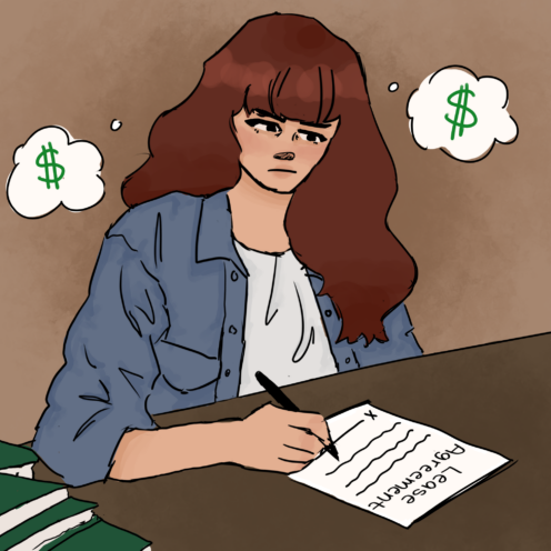 Illustration of someone filling out a form