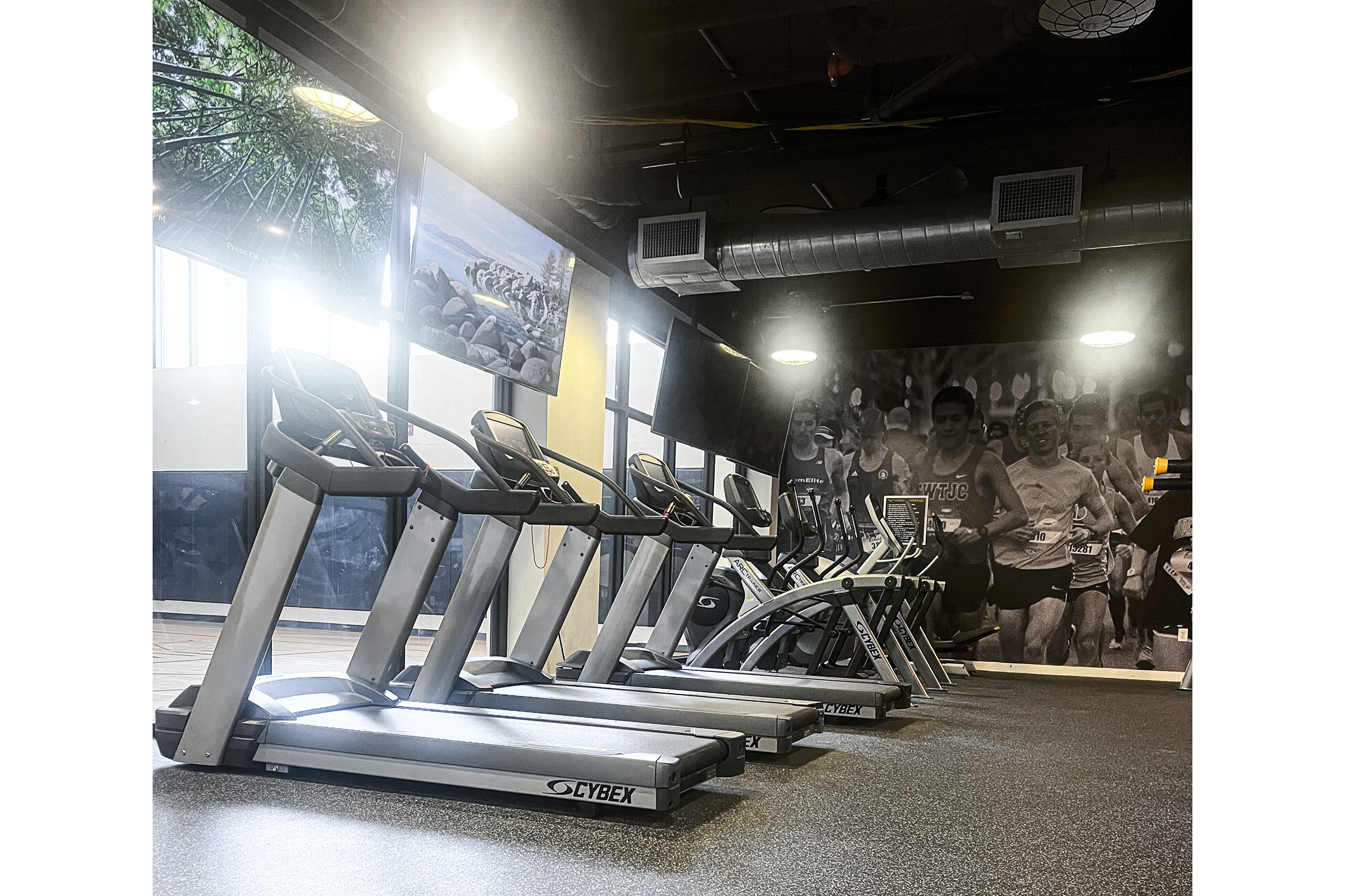 Treadmills in gym