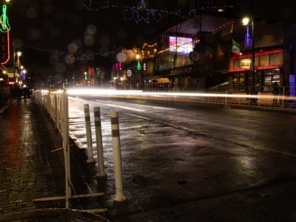 Sixth Street at night