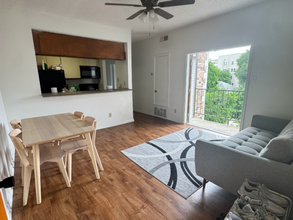 Living area with balcony