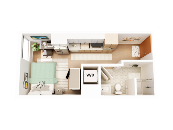 Studio apartment floor plan