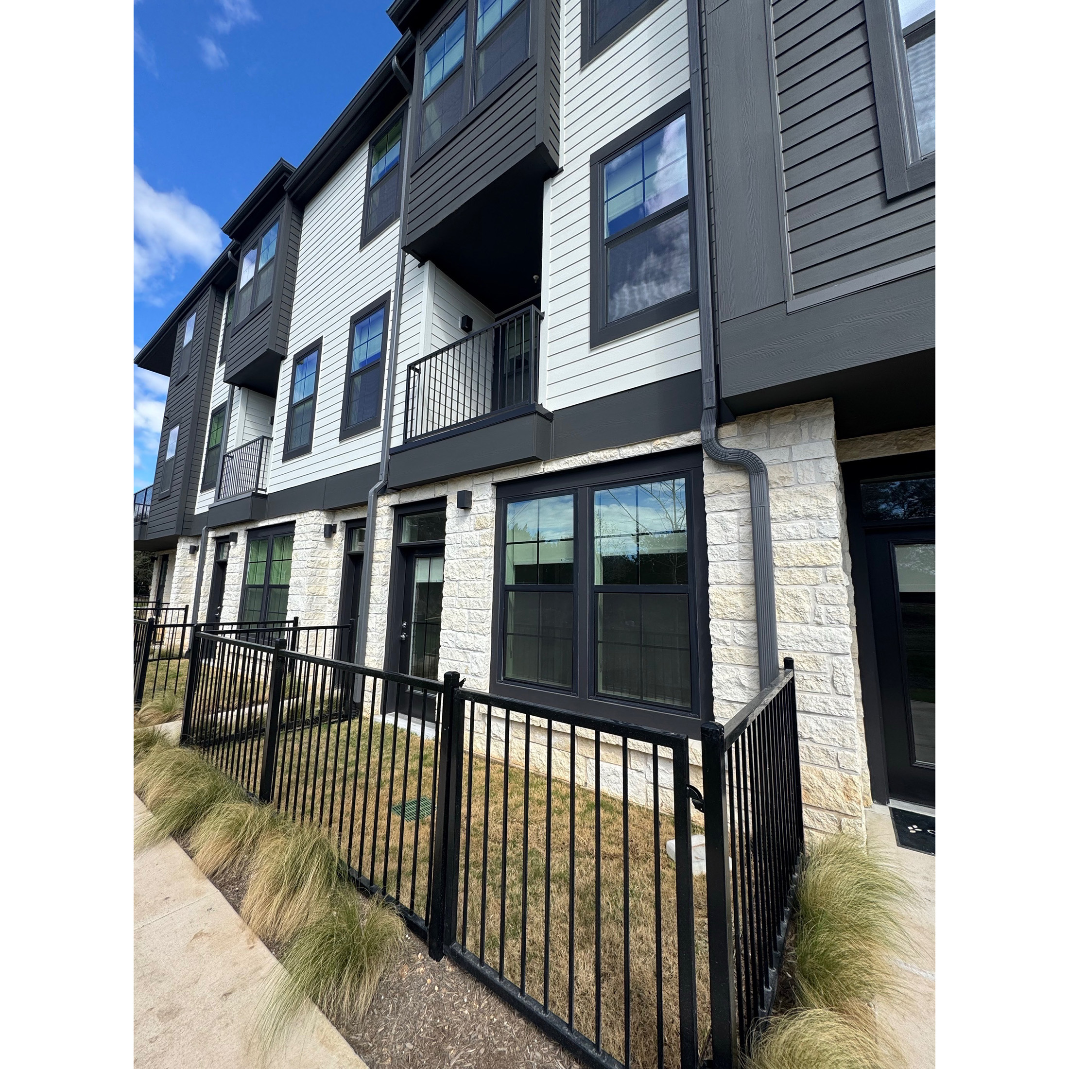 Modern townhouse exterior