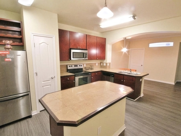 Kitchen and open living area